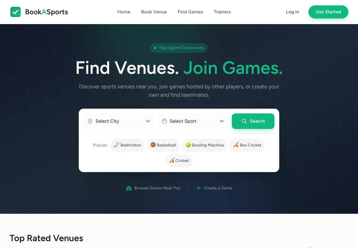 BookASports website