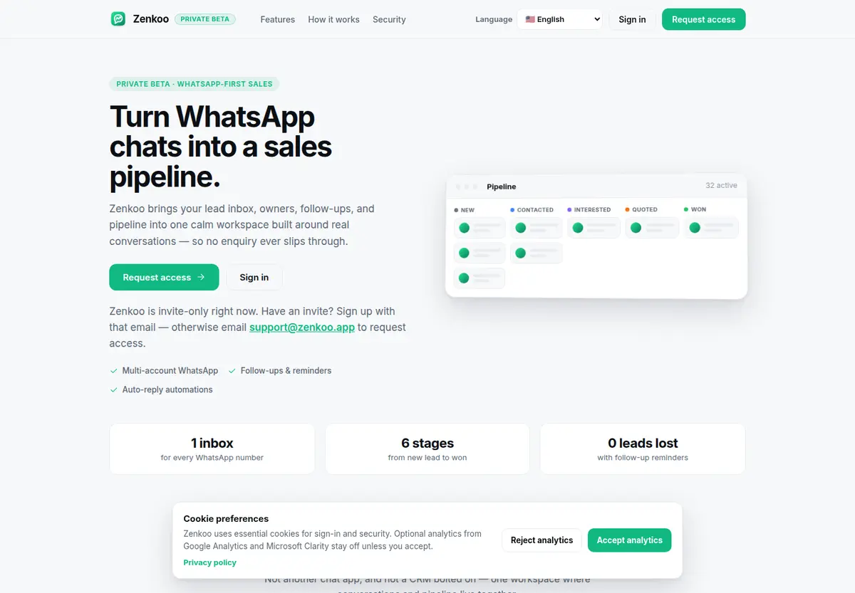 Zenkoo website